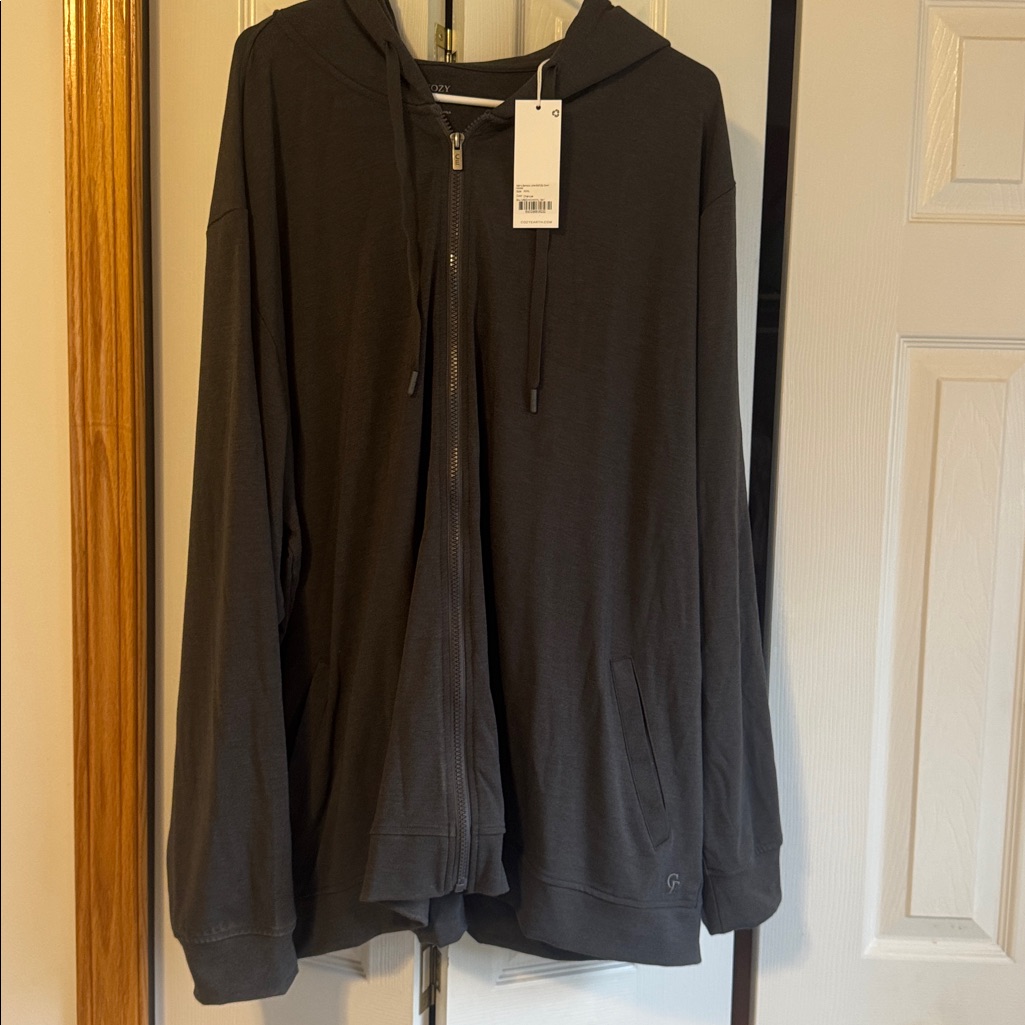 Cozy Earth Men’s Bamboo Ultra-Soft Zip Down Hoodie